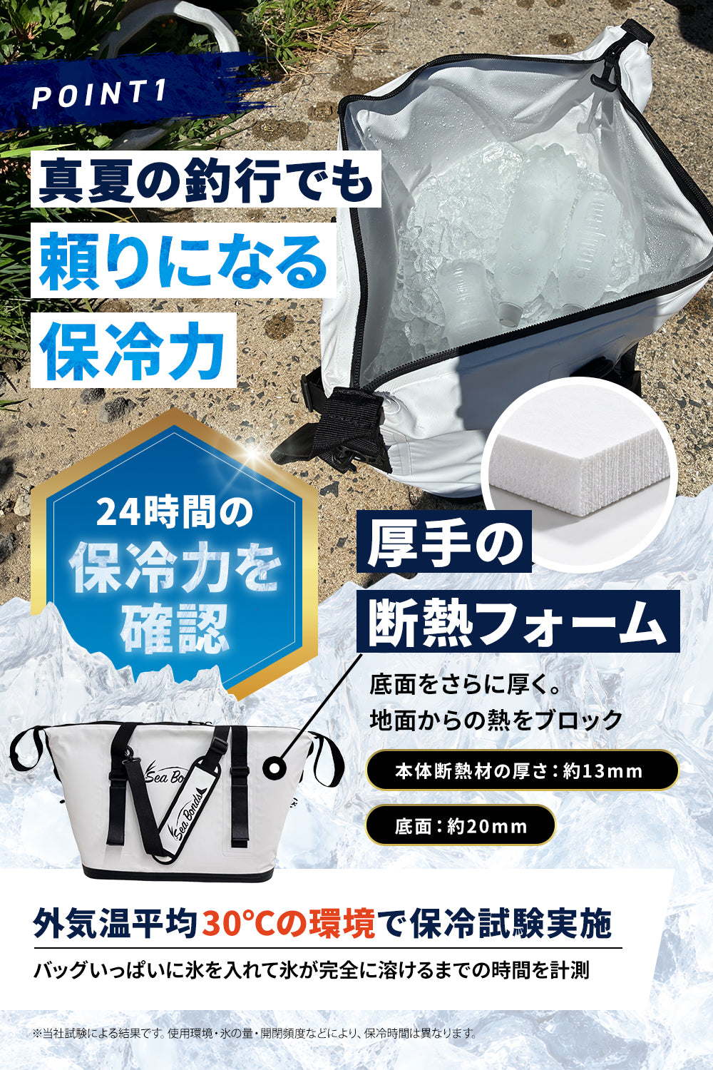 SeaBonds ソフトクーラーバッグ 35L 釣り・アウトドア用